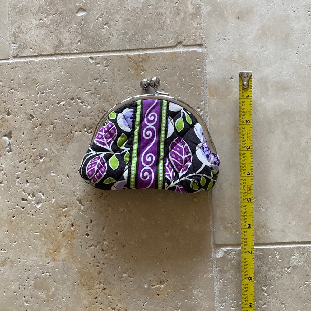Vera Bradley coin purse in retired plum petals💜